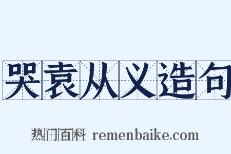 哭袁从义造句是什么意思的图片